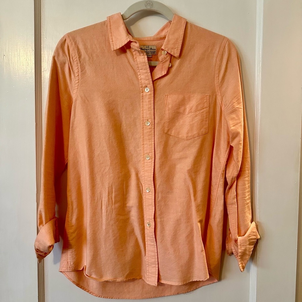 Women's Orange Button Down Shirt